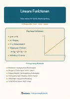 Vorschau - Arbeitsblätter - Lineare Funktionen – Prüfungstraining Mathematik (Klasse 9) - Seite 1