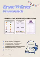 Vorschau - Arbeitsblätter - Erste Wörter | Anfangsunterricht | Französisch - Deckblatt
