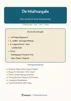 Vorschau - Arbeitsblätter - Die Inhaltsangabe – Prüfungstraining Deutsch (Klasse 8) - Seite 1