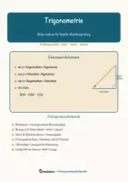Vorschau - Arbeitsblätter - Trigonometrie – Prüfungstraining Mathematik (Klasse 9) - Seite 1