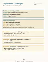 Vorschau - Arbeitsblätter - Trigonometrie – Prüfungstraining Mathematik (Klasse 9) - Seite 3