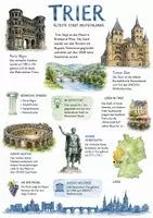 Vorschau - Arbeitsblätter - Lernposter + AB mit Fragen zum Thema "Trier" + Lösungsblatt + Infografik - Deckblatt