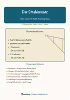 Vorschau - Arbeitsblätter - Der Strahlensatz – Prüfungstraining Mathematik (Klasse 9) - Seite 1