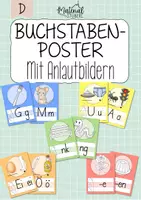 Vorschau - Poster - Buchstabenposter mit Anlautbildern - Deckblatt