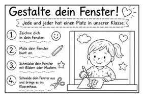 Vorschau - Mal- und Bastelvorlagen - Gemeinschaftsprojekt. Klassenhaus. Wir gehören zusammen. Gemeinschaftsbild Willkommensdeko Schulstart - Seite 2