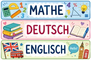 Vorschau - Poster - Stundenplankarten Hauptfächer - Deckblatt