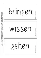 Vorschau - Merkblätter - Präteritum Lernkarten - unregelmäßige Verben - Seite 1