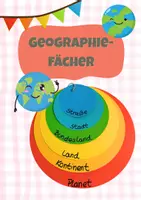 Vorschau - Mal- und Bastelvorlagen - Geographie-Fächer zum Einstieg - Deckblatt
