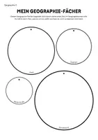 Vorschau - Mal- und Bastelvorlagen - Geographie-Fächer zum Einstieg - Seite 1