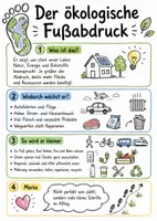 Vorschau - Arbeitsblätter - Lernposter + Arbeitsblatt "Der ökologische Fußabdruck" + interaktive Lösung & MP3 + Mindmap + Infografik - Deckblatt