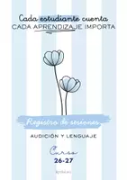 Vista previa - Refuerzo / NEE / Materiales de apoyo - REGISTRO DE SESIONES AUDICIÓN Y LENGUAJE (26/27) - Portada