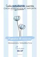 Vista previa - Refuerzo / NEE / Materiales de apoyo - REGISTRO DE SESIONES PEDAGOGÍA TERAPÉUTICA (26/27) - Portada
