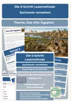 Vorschau - Unterrichtsreihen - 5 Schritt Lesemethode Ägypten Sachtext Klasse 4-6 - Deckblatt