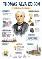 Vorschau - Arbeitsblätter - Lernplakat + Arbeitsblätter zum Thema "Thomas Alva Edison" + Lösung & MP3 + Mindmap + Infografik - Deckblatt