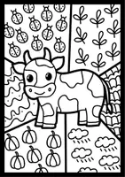 Vorschau - Mal- und Bastelvorlagen - 🐮 Pop Art Ausmalbilder Bauernhoftiere – Kunstprojekt Farmtiere - Seite 2