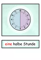 Vorschau - Präsentationen/Tafelbilder - DaZ - Bildkarten und Wortkarten "Die Uhrzeit" Thema "Kalender und Zeit" DaZ / DaF / Deutsch - Seite 3