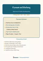 Vorschau - Arbeitsblätter - Konsum und Werbung – Prüfungstraining Wirtschaft (Klasse 8) - Deckblatt