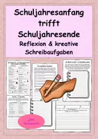 Vorschau - Stundenentwürfe - Schuljahresanfang trifft Schuljahresende – Reflexion & kreative Schreibaufgaben - Deckblatt