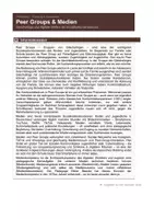 Vorschau - Arbeitsblätter - Peer Groups und Medien als Sozialisationsinstanzen - Seite 1