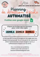 Aperçu - Autre type de ressources - Planning direction d'école automatisé : Template google sheet - Page 2