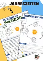 Vorschau - Arbeitsblätter - Entstehung der Jahreszeiten und Jahresgang der Erde - Deckblatt