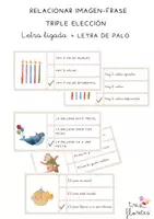 Vista previa - Tarjetas / Manipulativos - COMPRENSIÓN LECTORA FRASE SIMPLE. TRIPLE ELECCIÓN - Portada