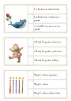 Vista previa - Tarjetas / Manipulativos - COMPRENSIÓN LECTORA FRASE SIMPLE. TRIPLE ELECCIÓN - página 2