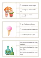 Vista previa - Tarjetas / Manipulativos - COMPRENSIÓN LECTORA FRASE SIMPLE. TRIPLE ELECCIÓN - página 3