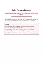 Vorschau - Unterrichtsreihen - Fake News erkennen – Faktenchecker werden - Deckblatt