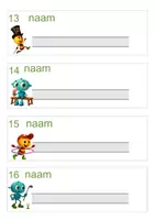 Voorbeeld - Thema Zoem (kapstoknummers, etiketten, naam-/leeskaartjes) - Voorblad