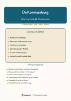 Vorschau - Arbeitsblätter - Die Kommasetzung – Prüfungstraining Deutsch (Klasse 8) - Seite 1