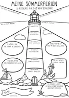 Vorschau - Arbeitsblätter - Rückblick auf die Sommerferien - Leuchtturm Steckbrief - Seite 1