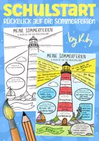 Vorschau - Arbeitsblätter - Rückblick auf die Sommerferien - Leuchtturm Steckbrief - Deckblatt