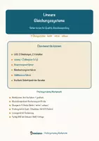 Vorschau - Arbeitsblätter - Lineare Gleichungssysteme – Prüfungstraining Mathematik (Klasse 9) - Seite 1