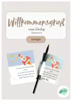 Vorschau - Bildkarten - Willkommensgruß Schuljahresanfang | Geschenk - Deckblatt