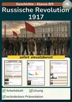 Vorschau - Stundenentwürfe - Russische Revolution 1917 | Februar- und Oktoberrevolution - Deckblatt