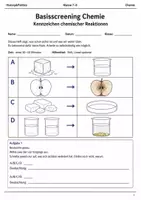 Vorschau - Arbeitsblätter - Chemie Basisscreenings Klasse 7–8 Schulstart - Seite 1