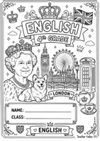 anteprima - Font originali - Copertine quaderno inglese classe 4 - Pagina 1