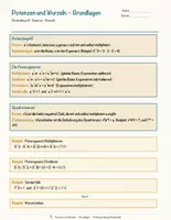 Vorschau - Arbeitsblätter - Potenzen und Wurzeln – Prüfungstraining Mathematik (Klasse 9) - Seite 3