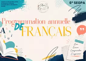 Aperçu - Préparation de séquence / Séquence complète - Programmation FRANÇAIS 6° - Page de couverture