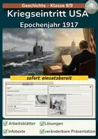 Vorschau - Stundenentwürfe - Epochenjahr 1917: Russische Revolutionen und Kriegseintritt der USA | Materialpaket - Seite 1