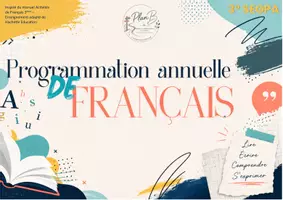 Aperçu - Préparation de séquence / Séquence complète - Programmation FRANÇAIS 3° - Page de couverture