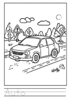 Vorschau - Mal- und Bastelvorlagen - Malbuch für Fahrzeuge 1/2 Klasse - Seite 1