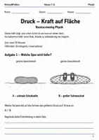 Vorschau - Arbeitsblätter - Druck Basisscreening Physik Klasse 7–8 - Deckblatt