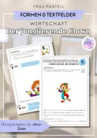 Vorschau - Arbeitsblätter - WIK Gestaltungsaufgabe Formen (der jonglierende Clown) - Deckblatt