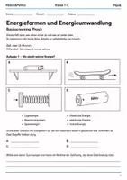 Vorschau - Arbeitsblätter - Energieformen Basisscreening Physik Klasse 7–8 - Deckblatt