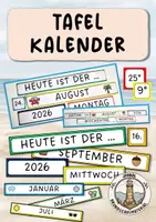 Vorschau - Arbeitsblätter - Kalender Klasse 1 - 4 Materialpaket - Seite 1
