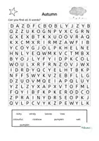 Vorschau - Arbeitsblätter - Suchsel Englisch zum Thema autumn - Deckblatt