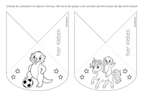 Vorschau - Mal- und Bastelvorlagen - Otterklasse - Ecklesezeichen (Klassentier) - Seite 3