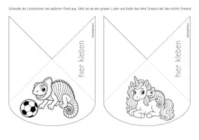 Vorschau - Mal- und Bastelvorlagen - Chamäleonklasse - Ecklesezeichen (Klassentier) - Seite 3